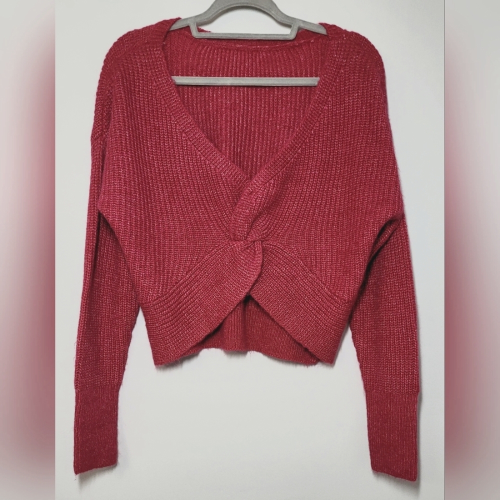 Pink cropped sweater Pink Large